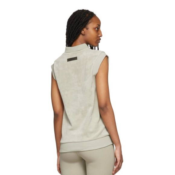 Fear of God Essentials velour sleeveless polo - Picture 3 of 6